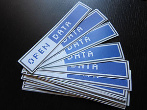 English: Open Data stickers